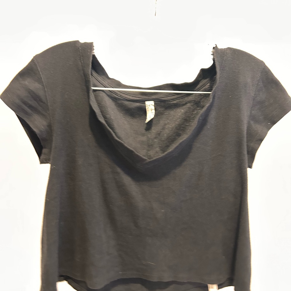 Free People Black Crop Top